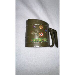 Rare Vintage Foley 1940’s Art Deco Flour Sifter Art Deco Floral Artwork